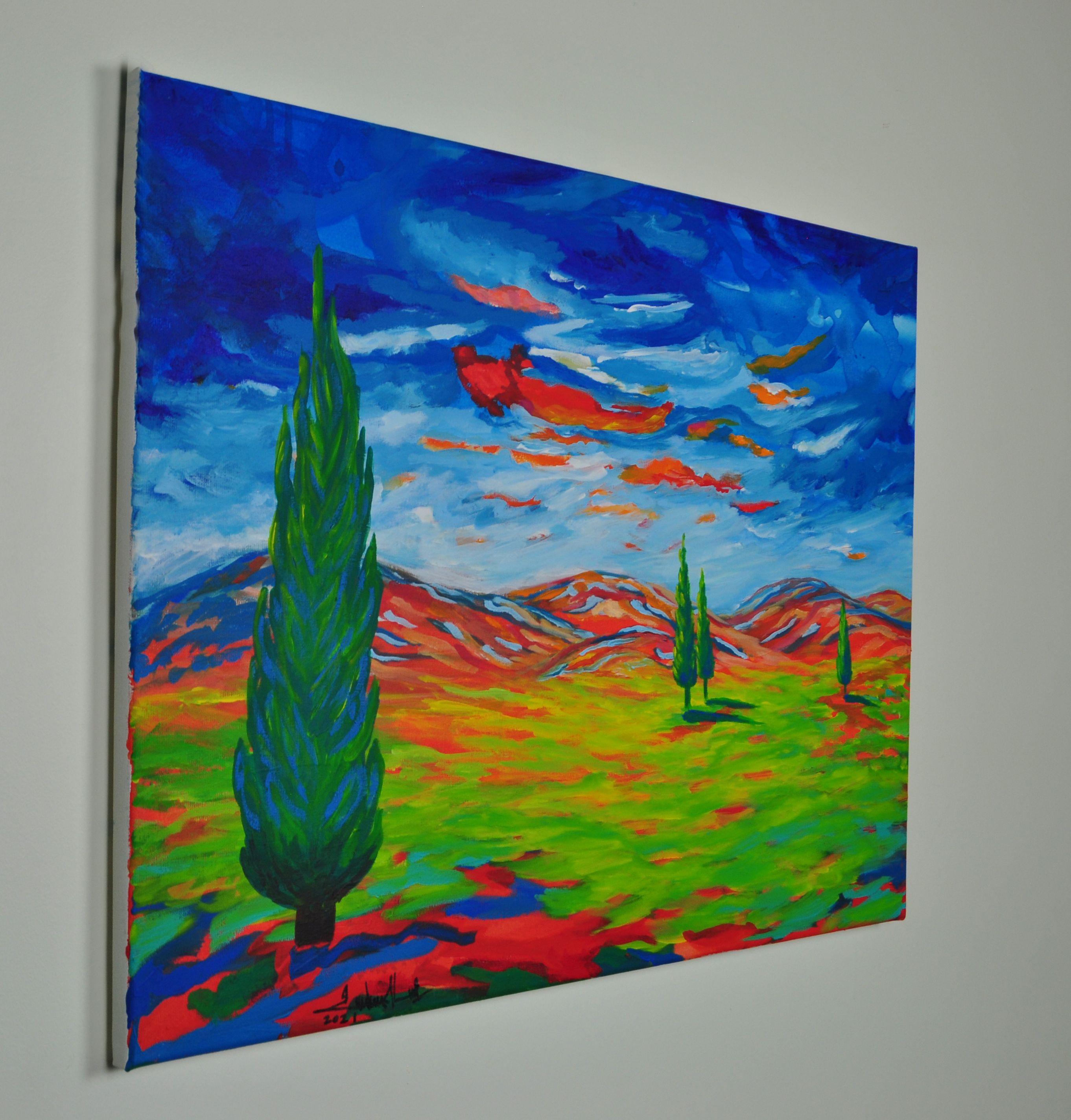 Segui la luce, Pittura, Acrilico su tela - Painting Contemporaneo di Zelie Alice