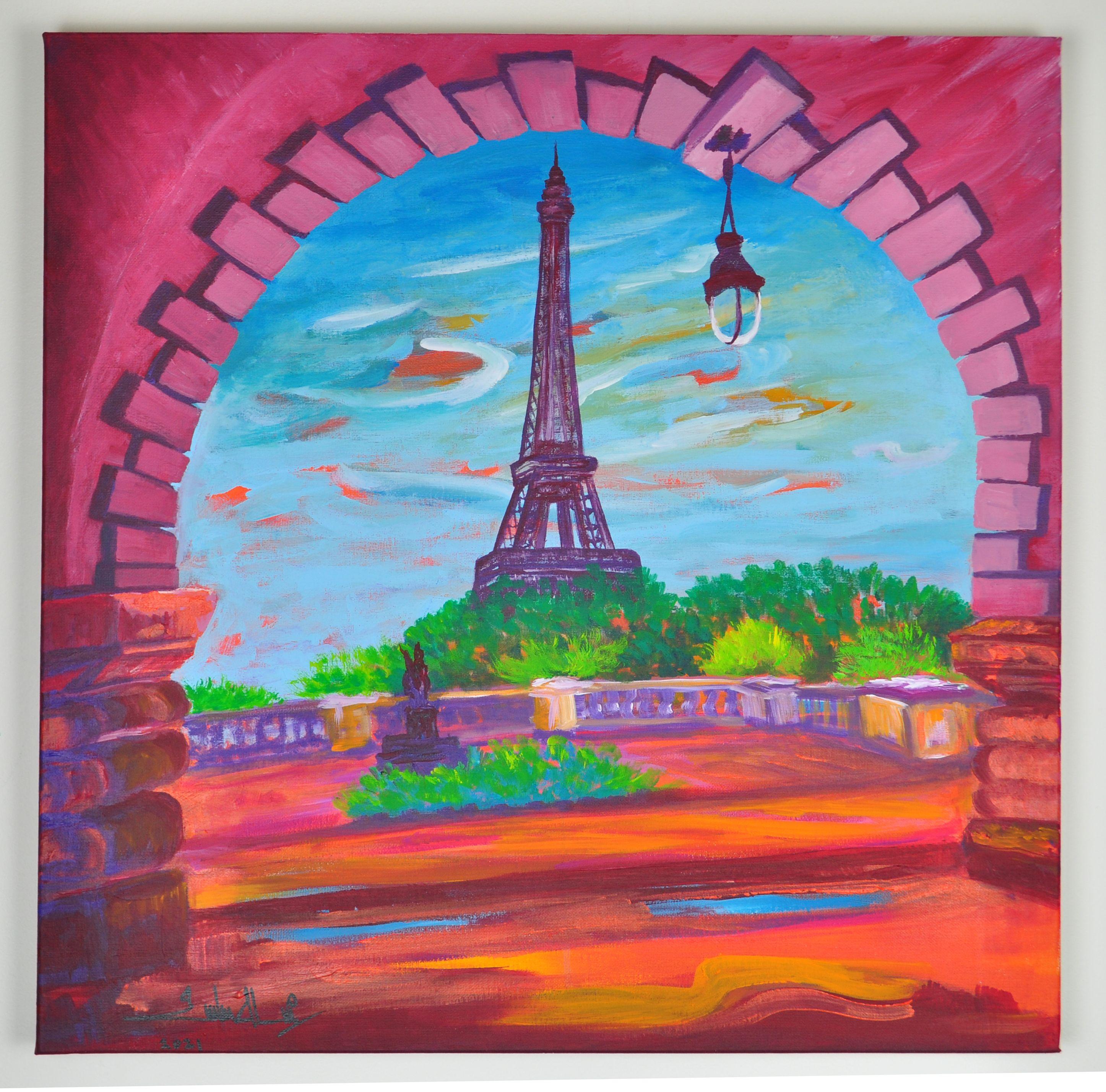 paris painting easy