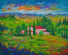 Tuscany Home, Painting, Acrylic on Canvas
