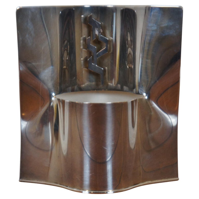 Zelig Segal Silver Plate Yahrzeit Yizkor Memorial Judaica Candle Holder