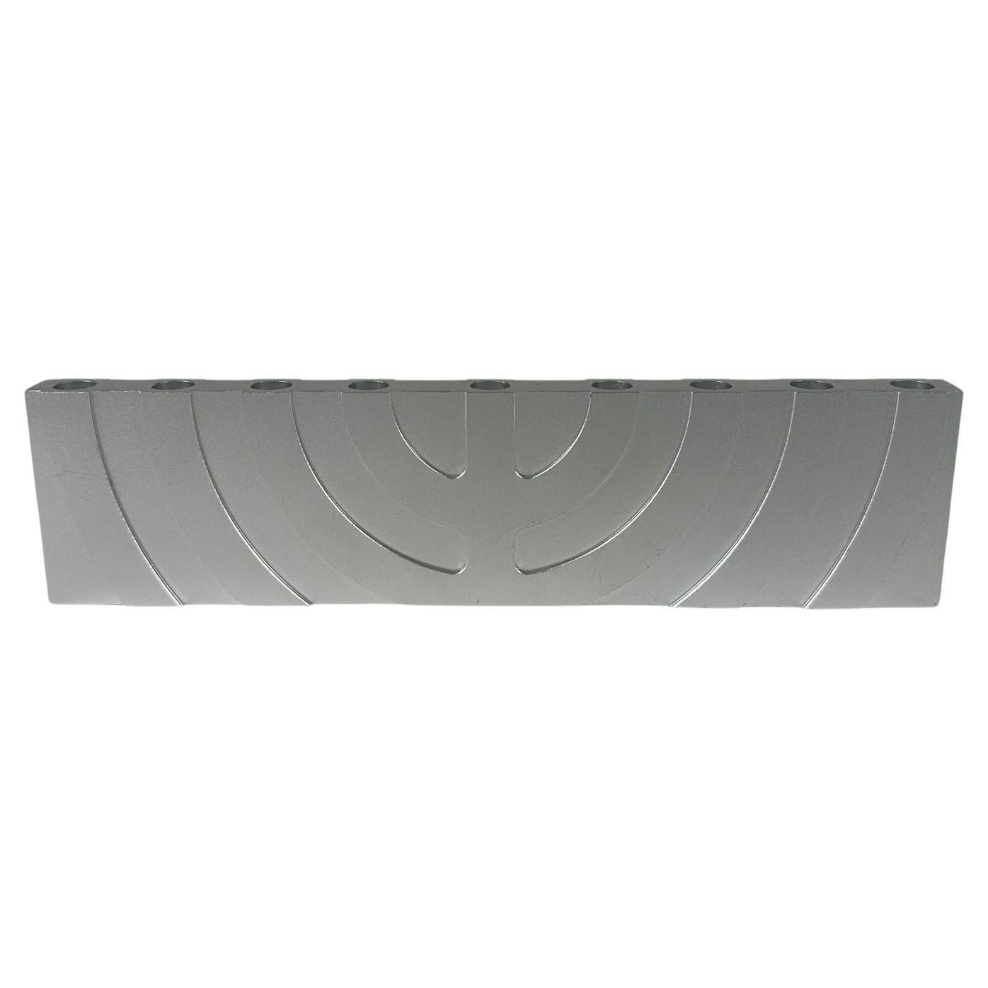 Zelig Segal’s Modernist Aluminum Hanukkah Lamp For Sale