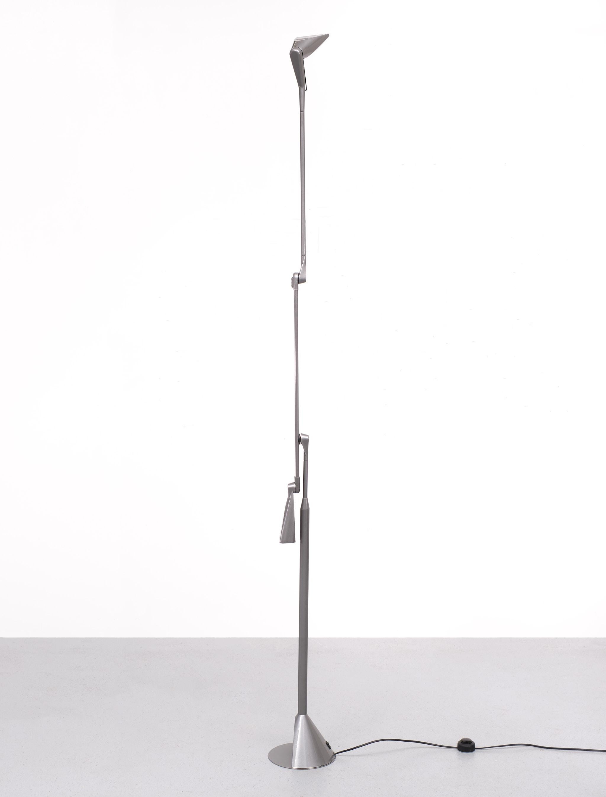 Metal Zelig Terra Counterweight Floor Lamp by Walter Monici for Lumina, 1980s, Italy For Sale