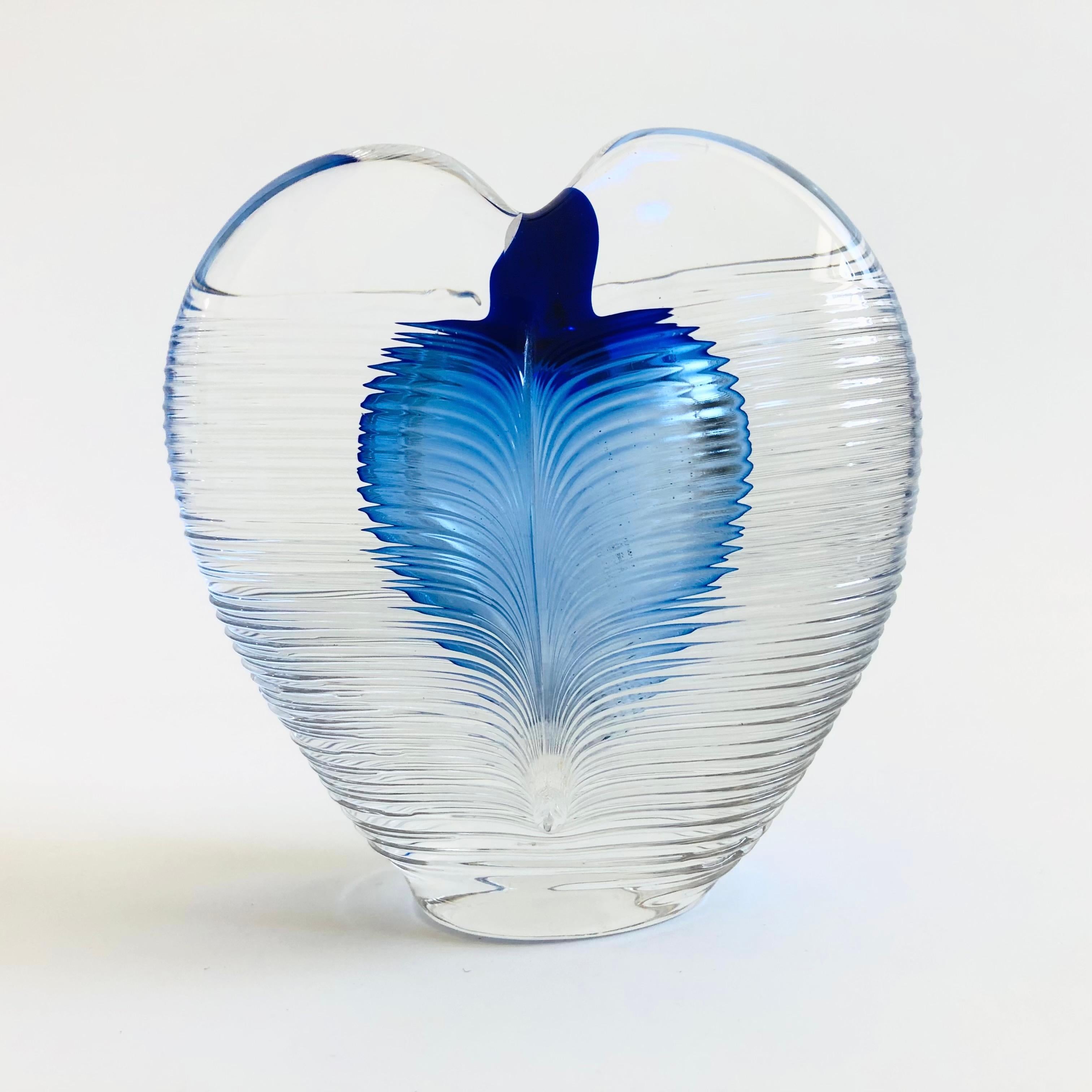 Americano Vaso a cuore in vetro artistico Zellique in vendita