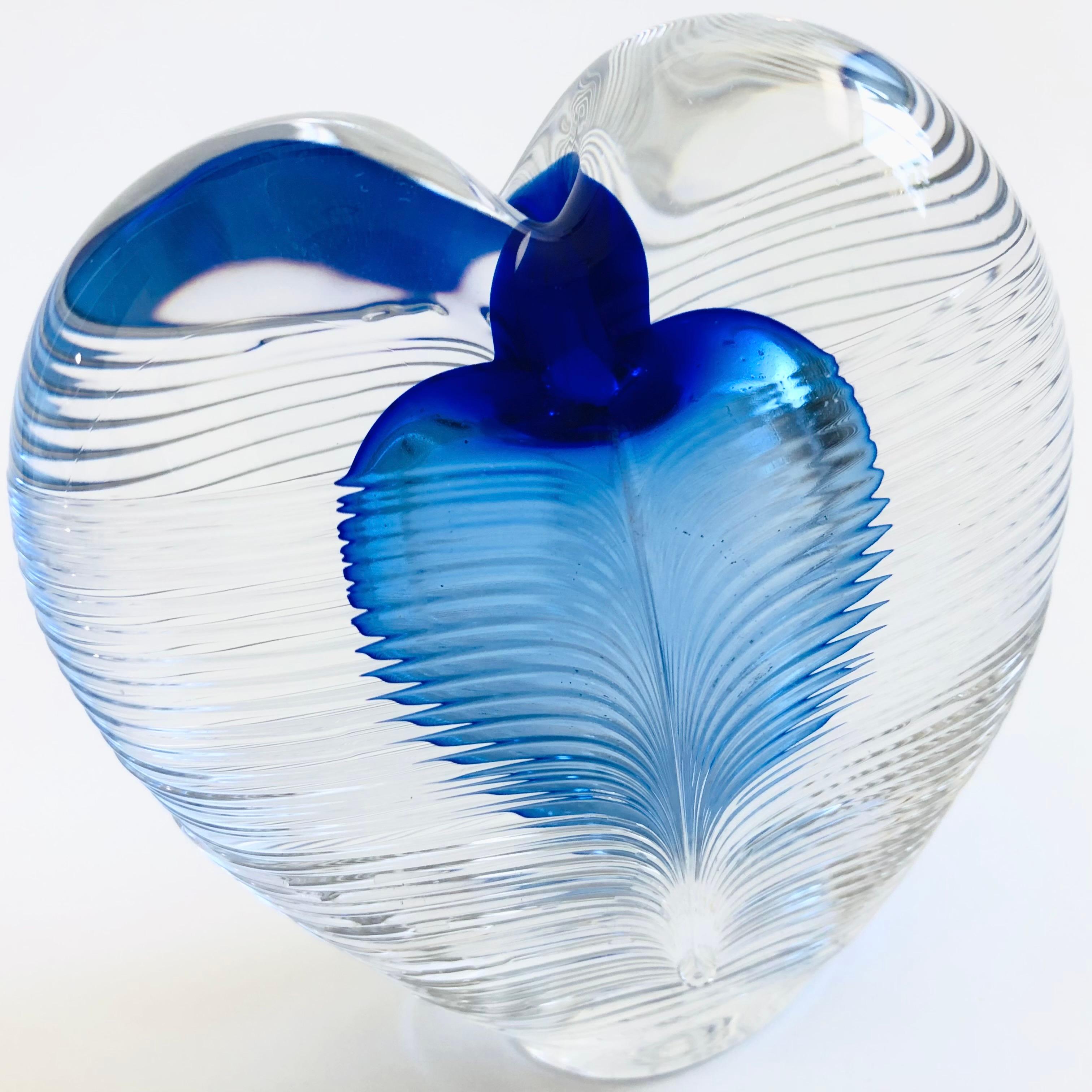 Vaso a cuore in vetro artistico Zellique In condizioni buone in vendita a Fairfield, CA