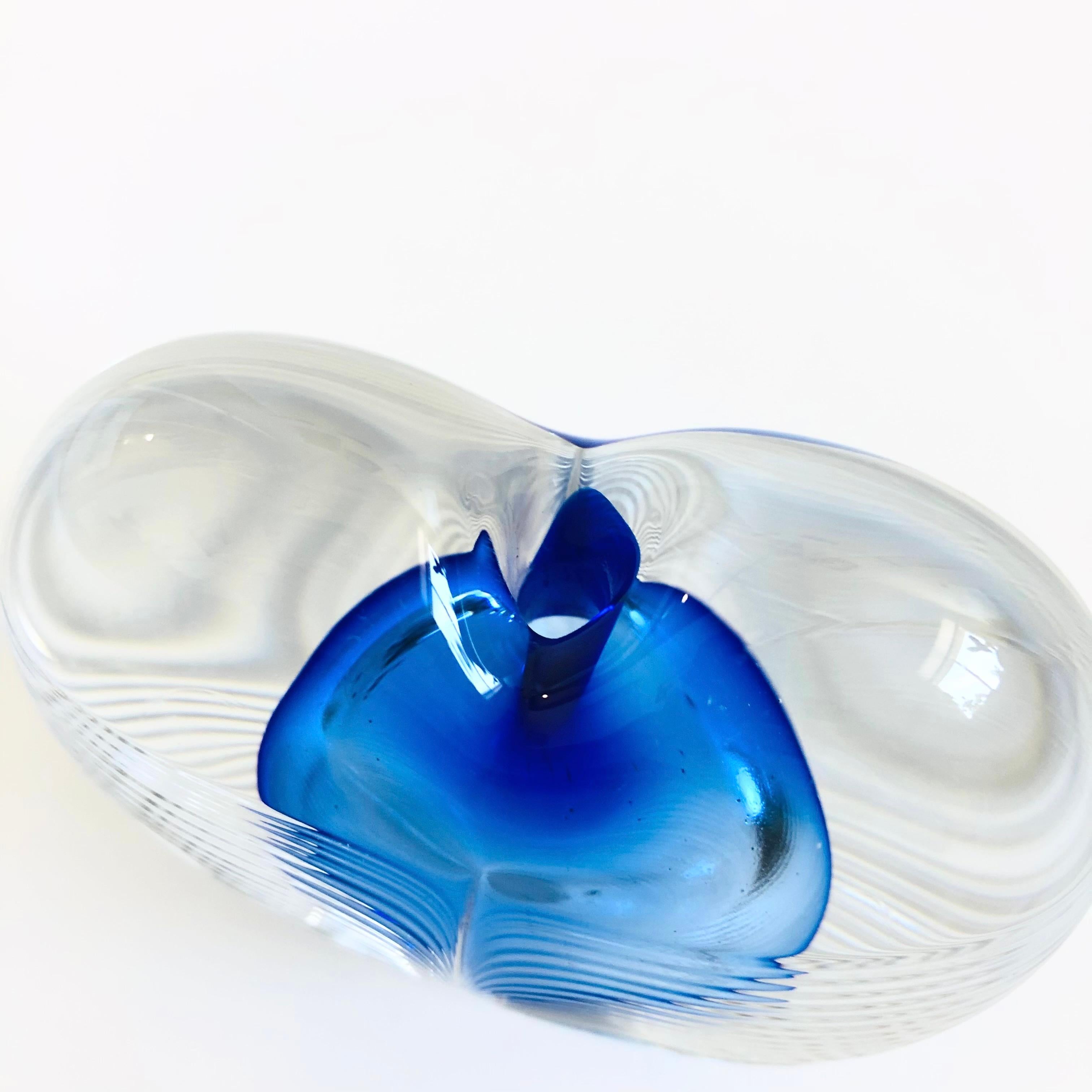 XX secolo Vaso a cuore in vetro artistico Zellique in vendita
