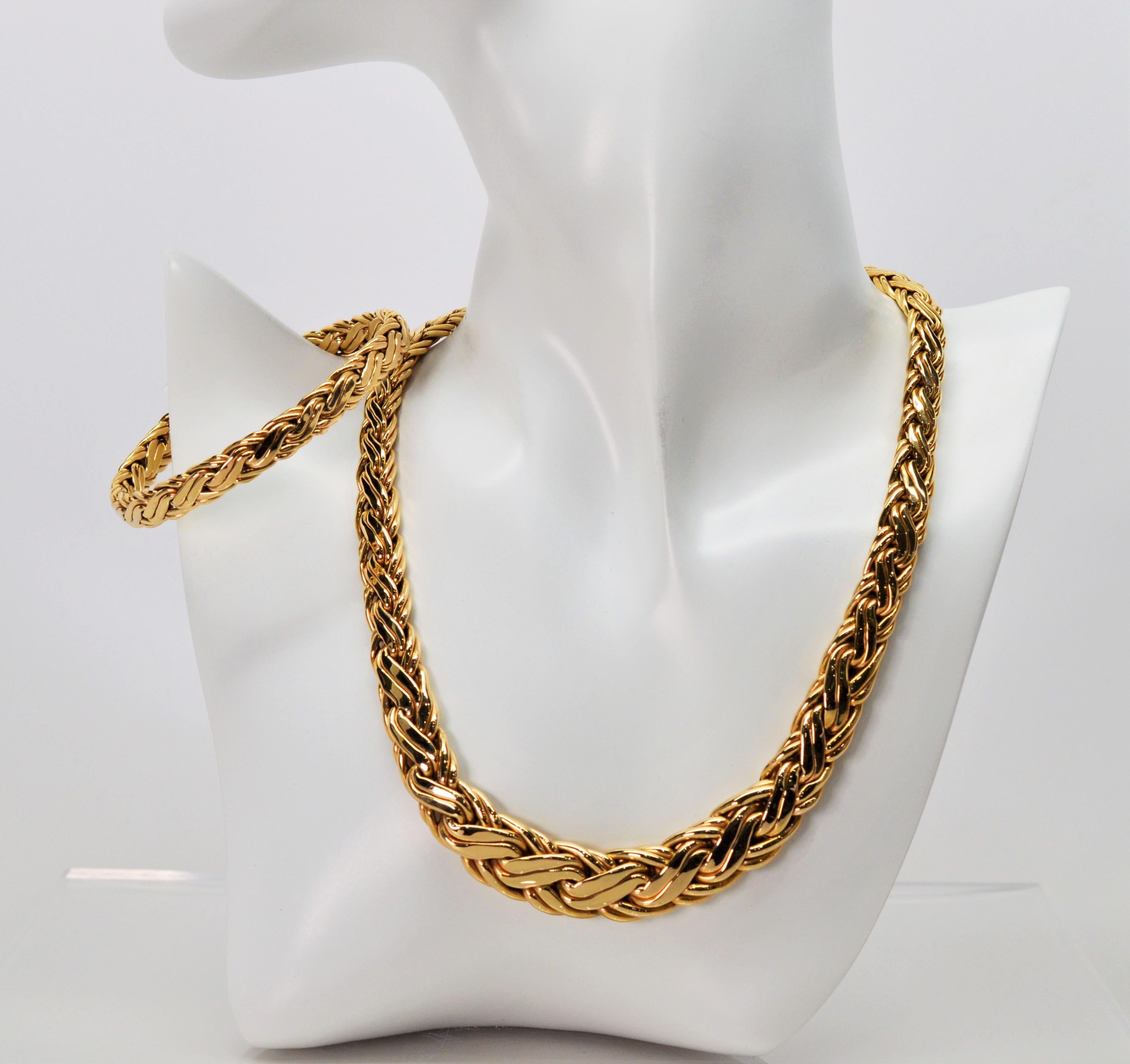 14k gold necklace and bracelet set