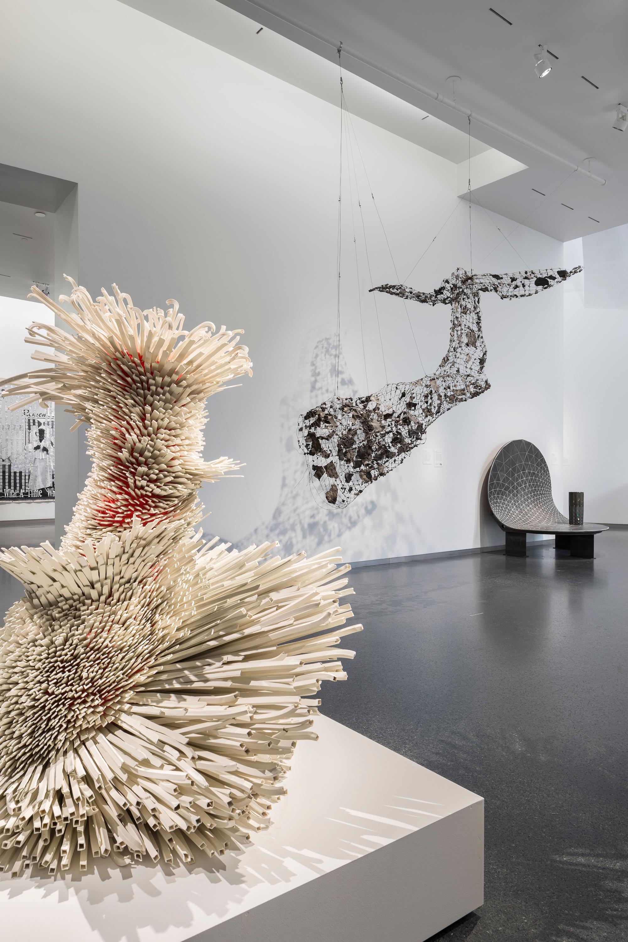 New Year's Best Dream Porcelain Shards, 2015 - Brown Abstract Sculpture by Zemer Peled