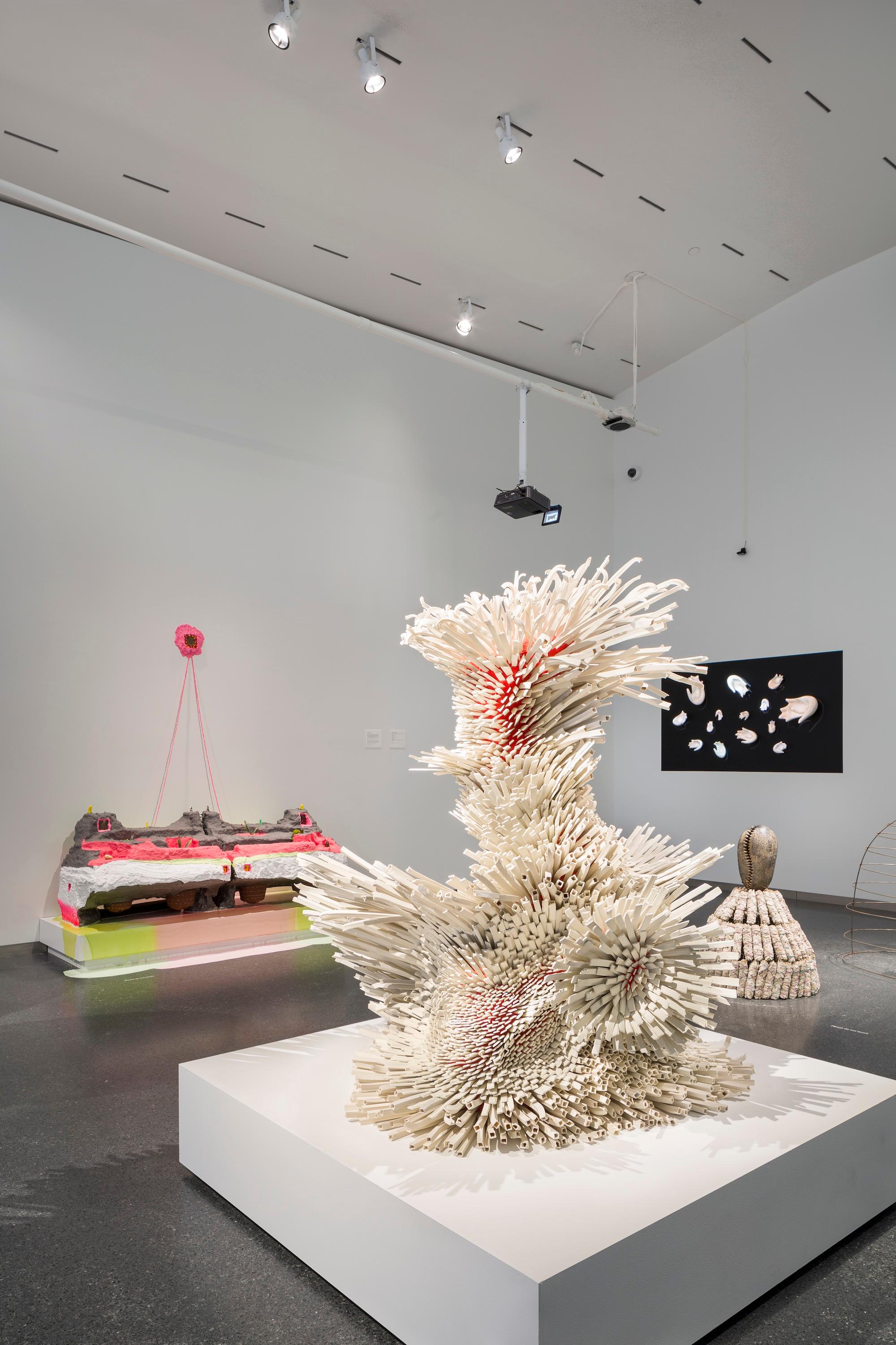 New Year's Best Dream Porcelain Shards, 2015

Additional information:
Medium: Porcelain shards, fired clay, mixed media, wooden pedesta
Dimensions: 71 x 55 x 58 in

Zemer Peled's work examines the beauty and brutality of the natural world. Her