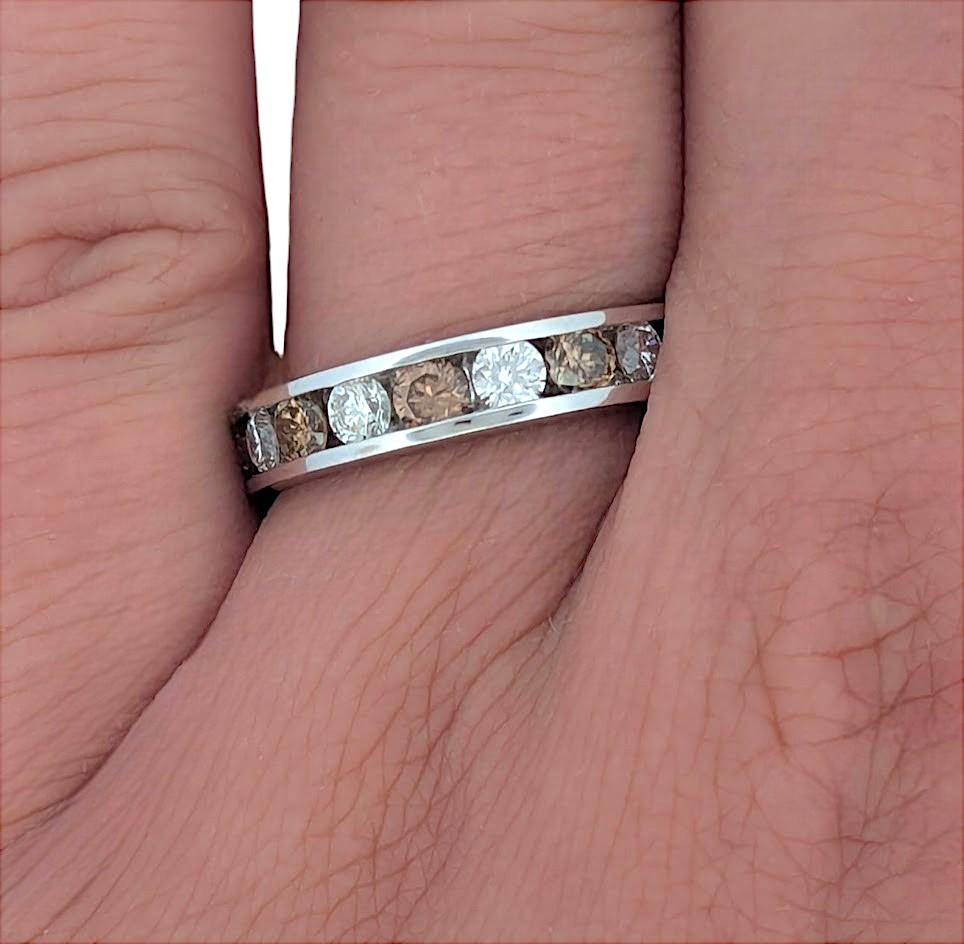 Zemira  10K White Gold Diamond Ring, 1.50 CT Diamond, Size 6.25 For Sale 2
