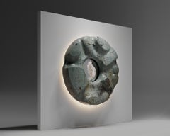 Specchio da parete con cornice in ceramica "Zemlia Bublyk" di Makhno
