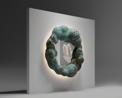 Zemlia Bulka Medium Ceramic Frame Wall Mirror by Makhno