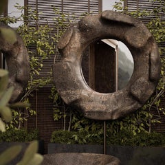 Zemlia Oko Ceramic Frame Floor Mirror by Makhno