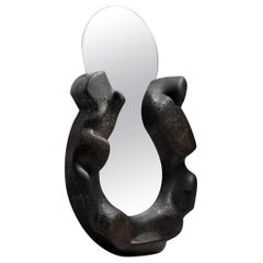 Zemlia Oko Half Ceramic Frame Wall Mirror by Makhno