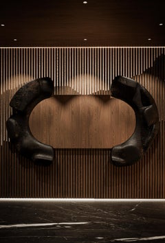 Zemlia Oko Long Ceramic Frame Wall Mirror by Makhno