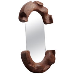 Zemlia Oko Long Ceramic Frame Wall Mirror by Makhno