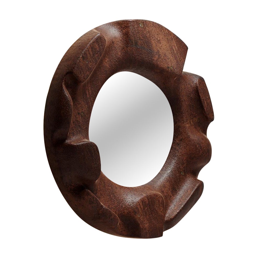 Zemlia Oko Small Ceramic Frame Wall Mirror by Makhno