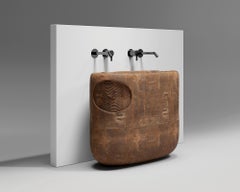 Zemlia Pisok Long Freestanding Ceramic Bath Washbasin by Makhno