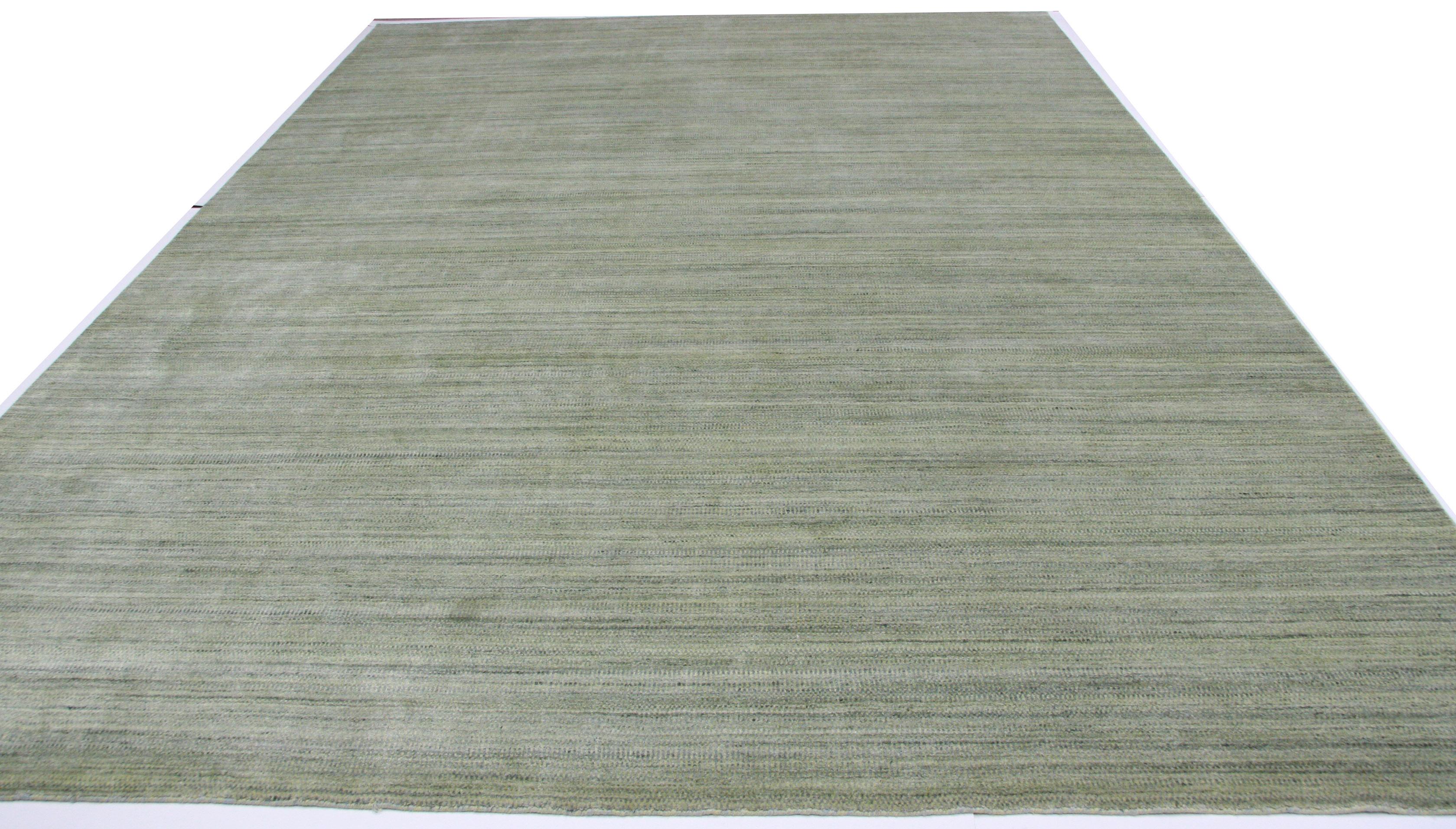 Create a calming atmosphere in any space with this cool green and turquoise variation of the popular Zen collection rugs. Wool/viscose blend for comfort and durability. Hand knotted in India. Made using natural vegetal dyes.

Additional sizes