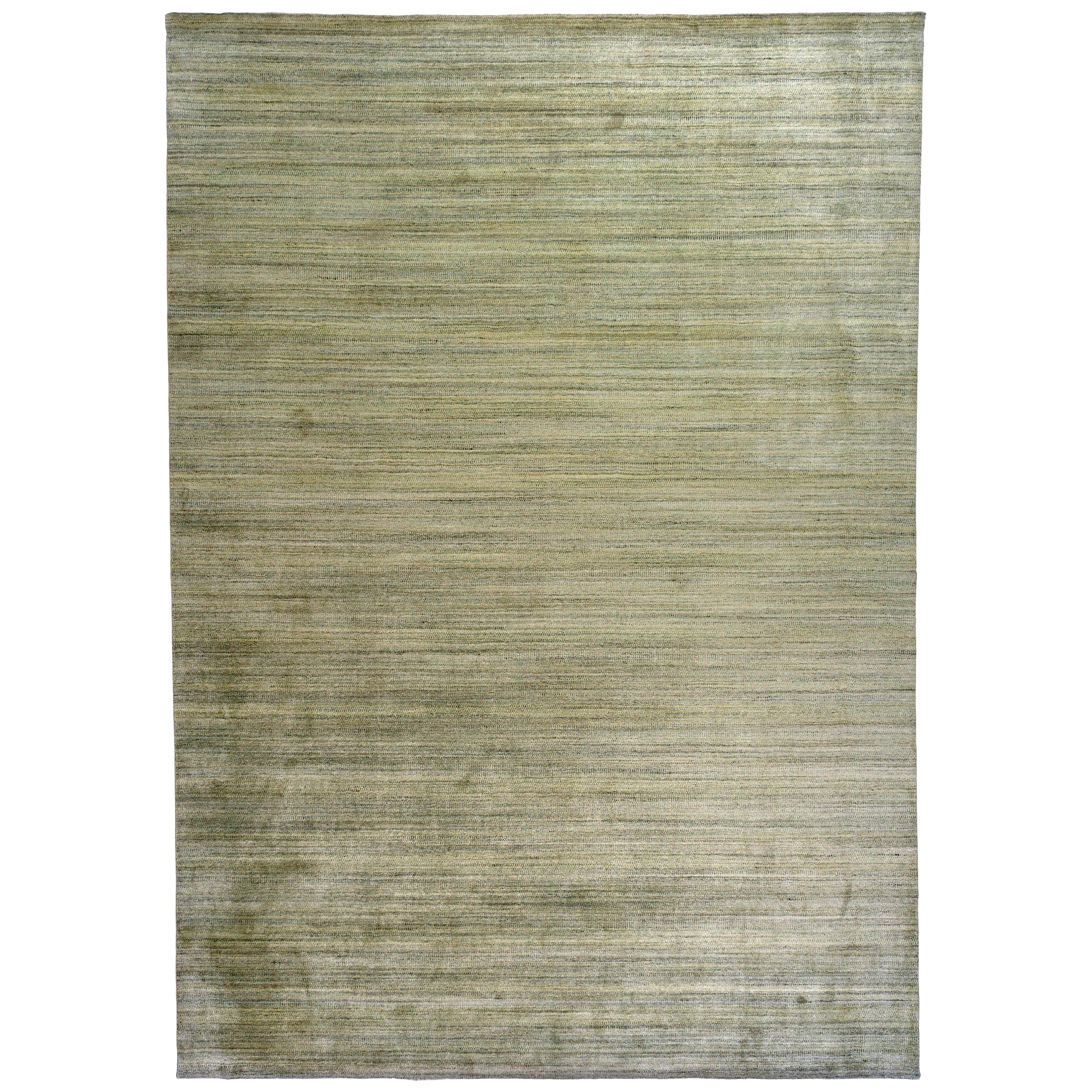 Zen Collection Green and Turquoise Rug For Sale