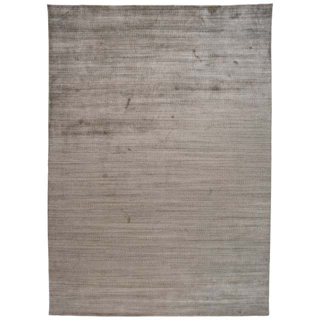 Zen Collection Silver Rug For Sale at 1stDibs