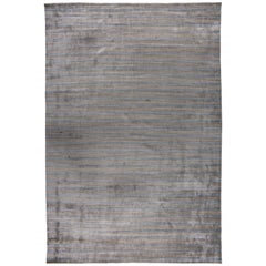 Zen Collection Rug in Striated Denim