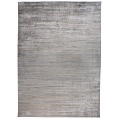 Zen Collection Rug in Striated Denim