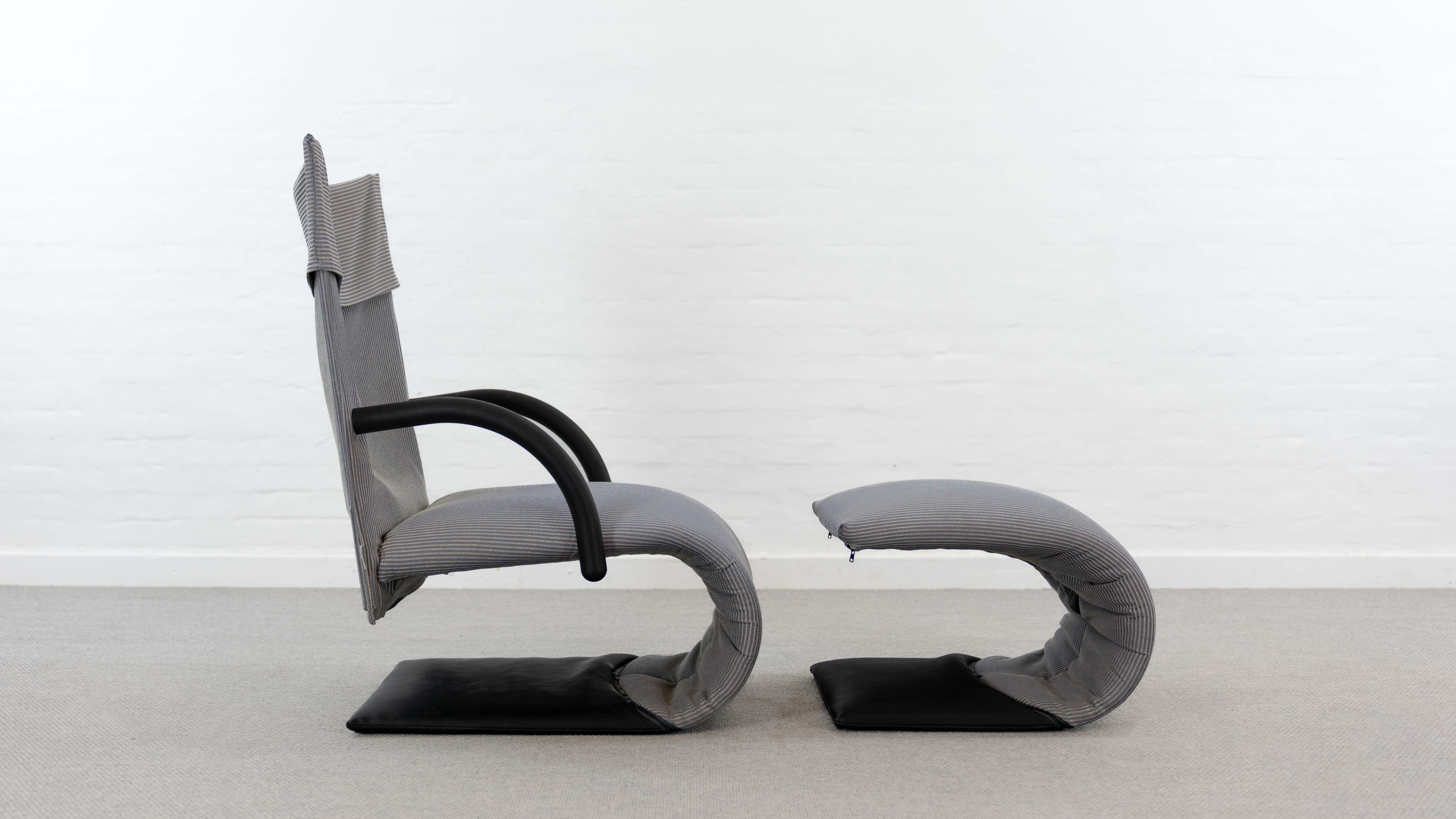 Sillón ZEN con reposapiés de Claude Brisson para Ligne Roset Posmoderno en venta