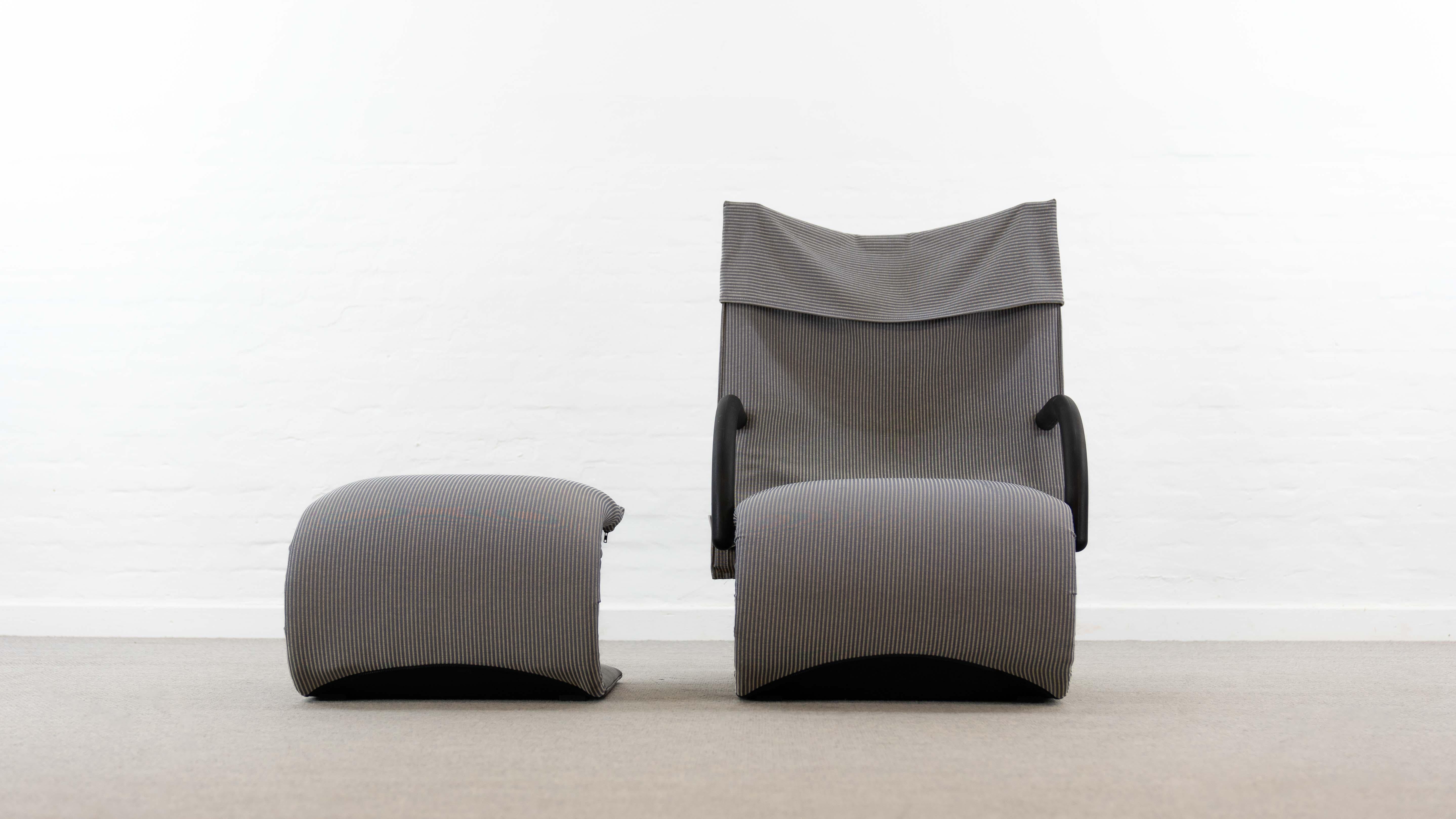 Sillón ZEN con reposapiés de Claude Brisson para Ligne Roset Tela en venta
