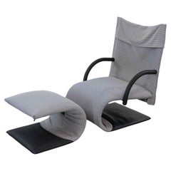 Retro ZEN Easy Chair with footrest by Claude Brisson for Ligne Roset