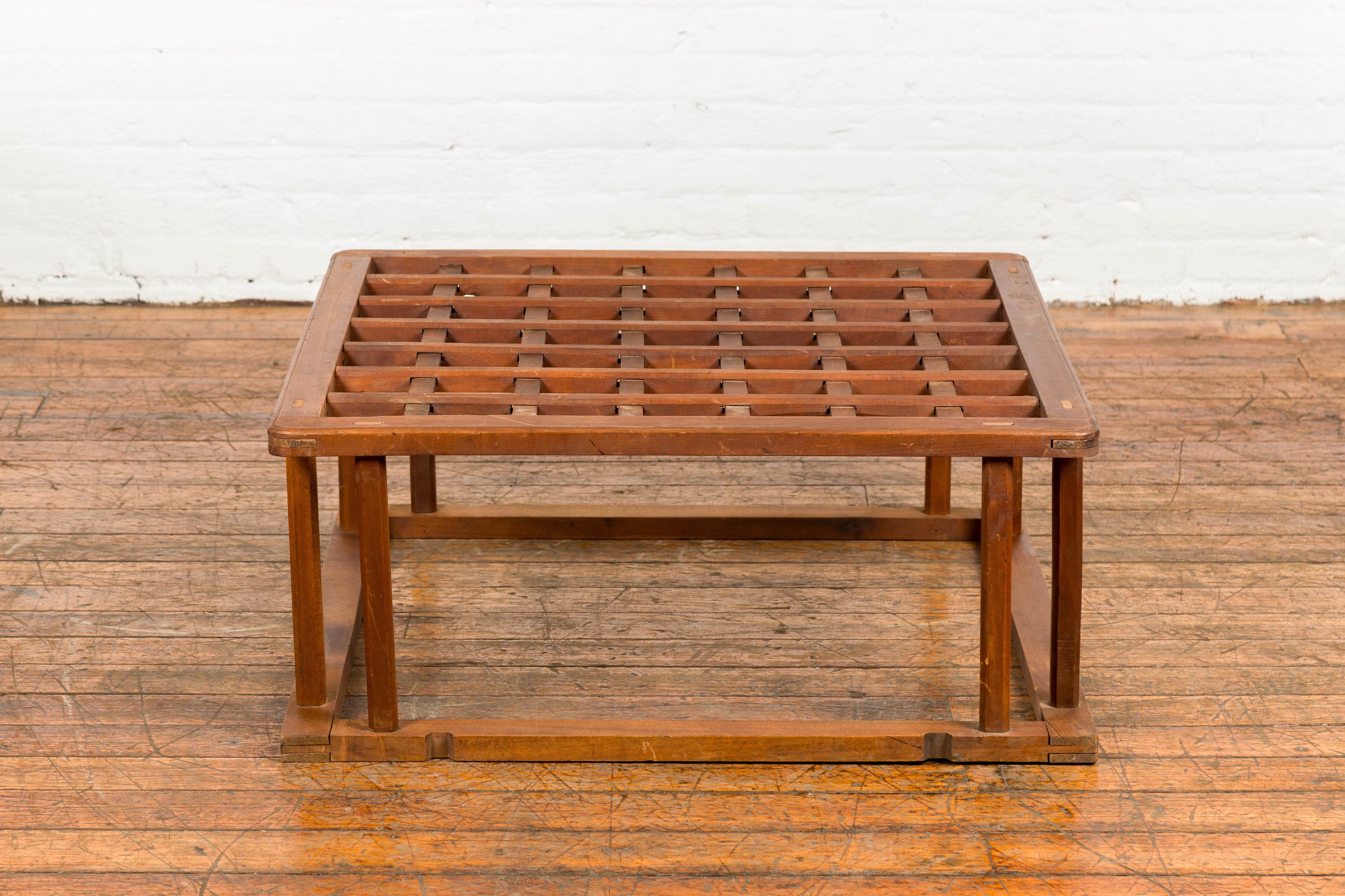 Zen Hinoki Wood Kotatsu Japanese Coffee Table with Natural Finish For Sale 5