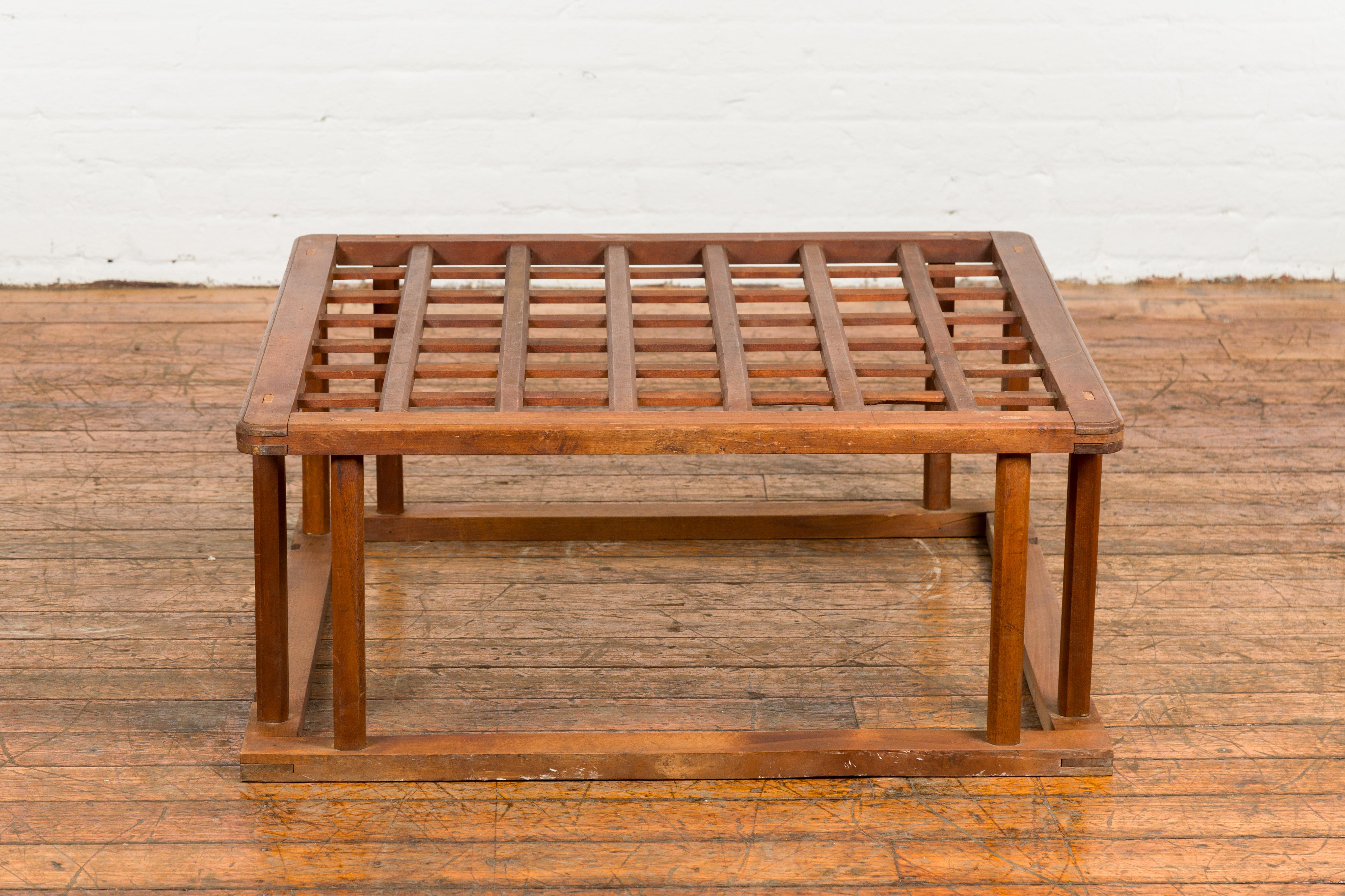Zen Hinoki Wood Kotatsu Japanese Coffee Table with Natural Finish For Sale 6