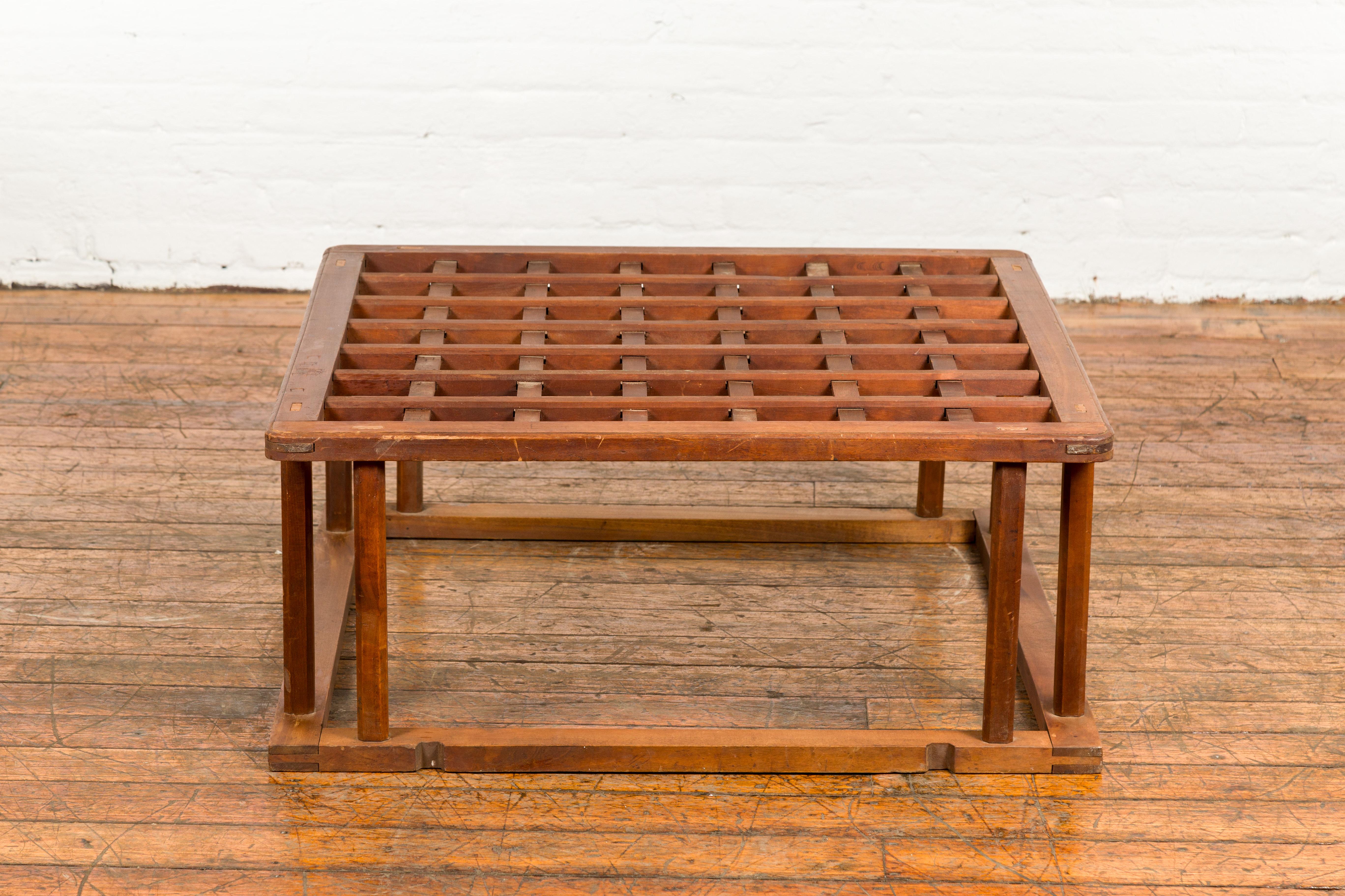 Zen Hinoki Wood Kotatsu Japanese Coffee Table with Natural Finish For Sale 7