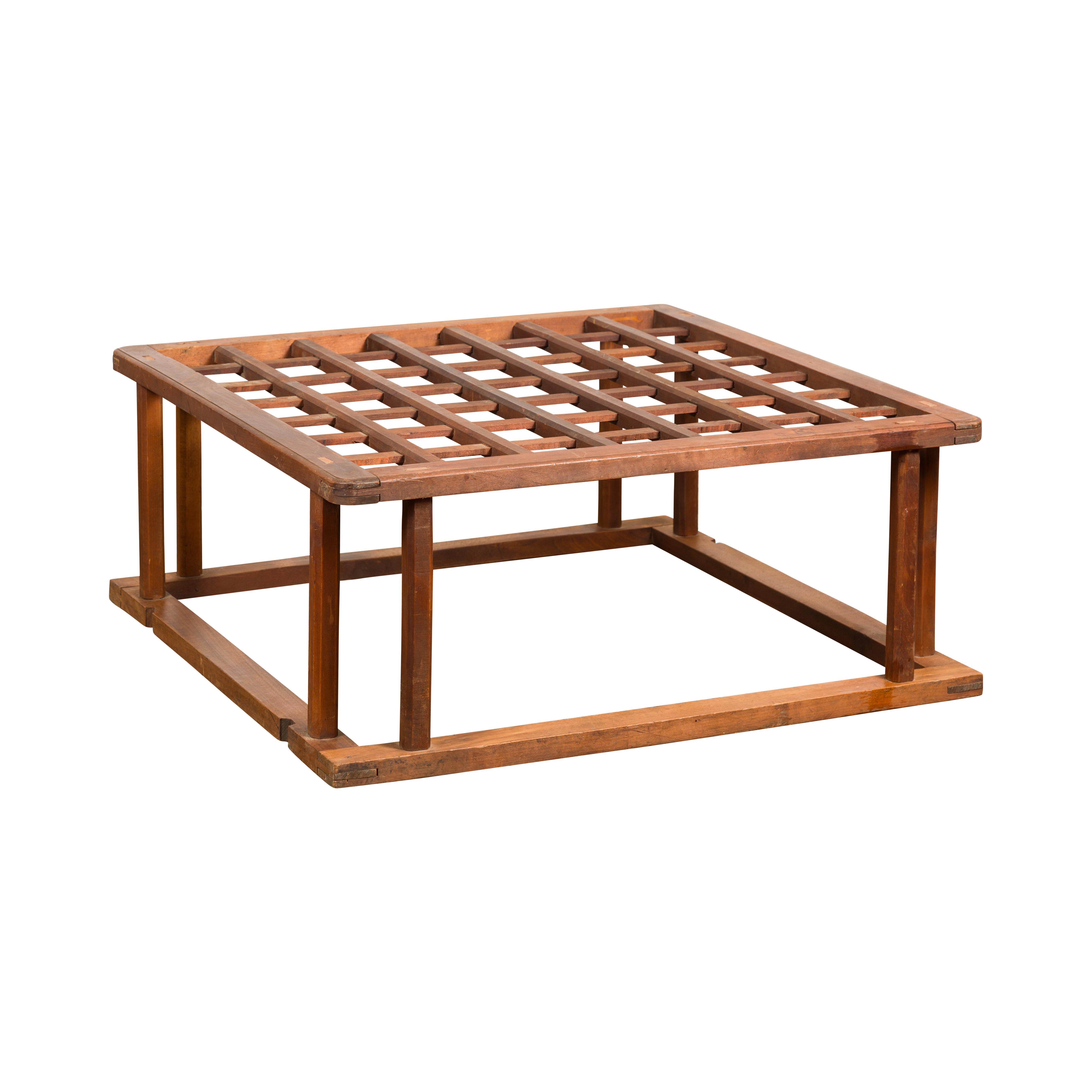 Zen Hinoki Wood Kotatsu Japanese Coffee Table with Natural Finish For Sale 8