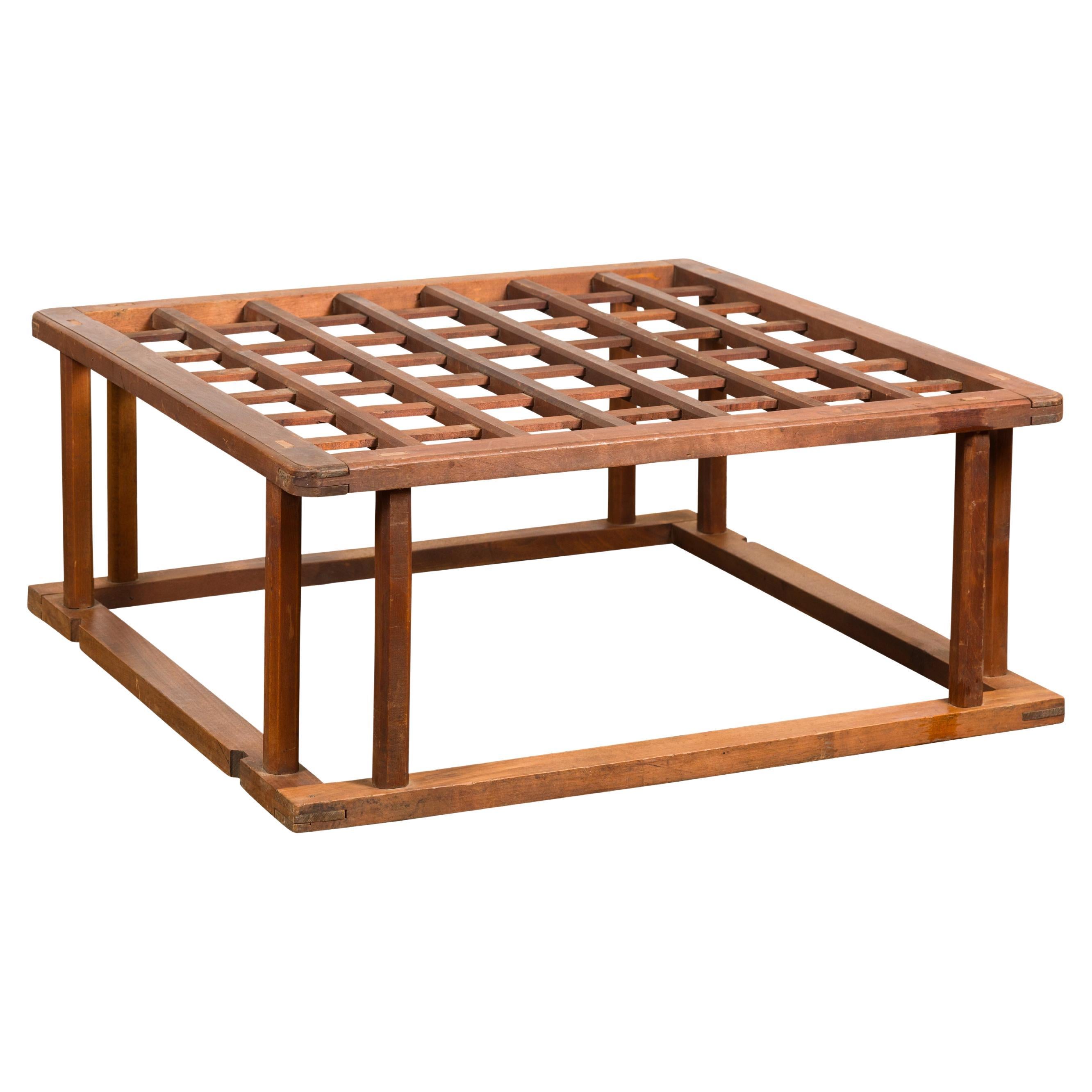 Zen Hinoki Wood Kotatsu Japanese Coffee Table with Natural Finish For Sale