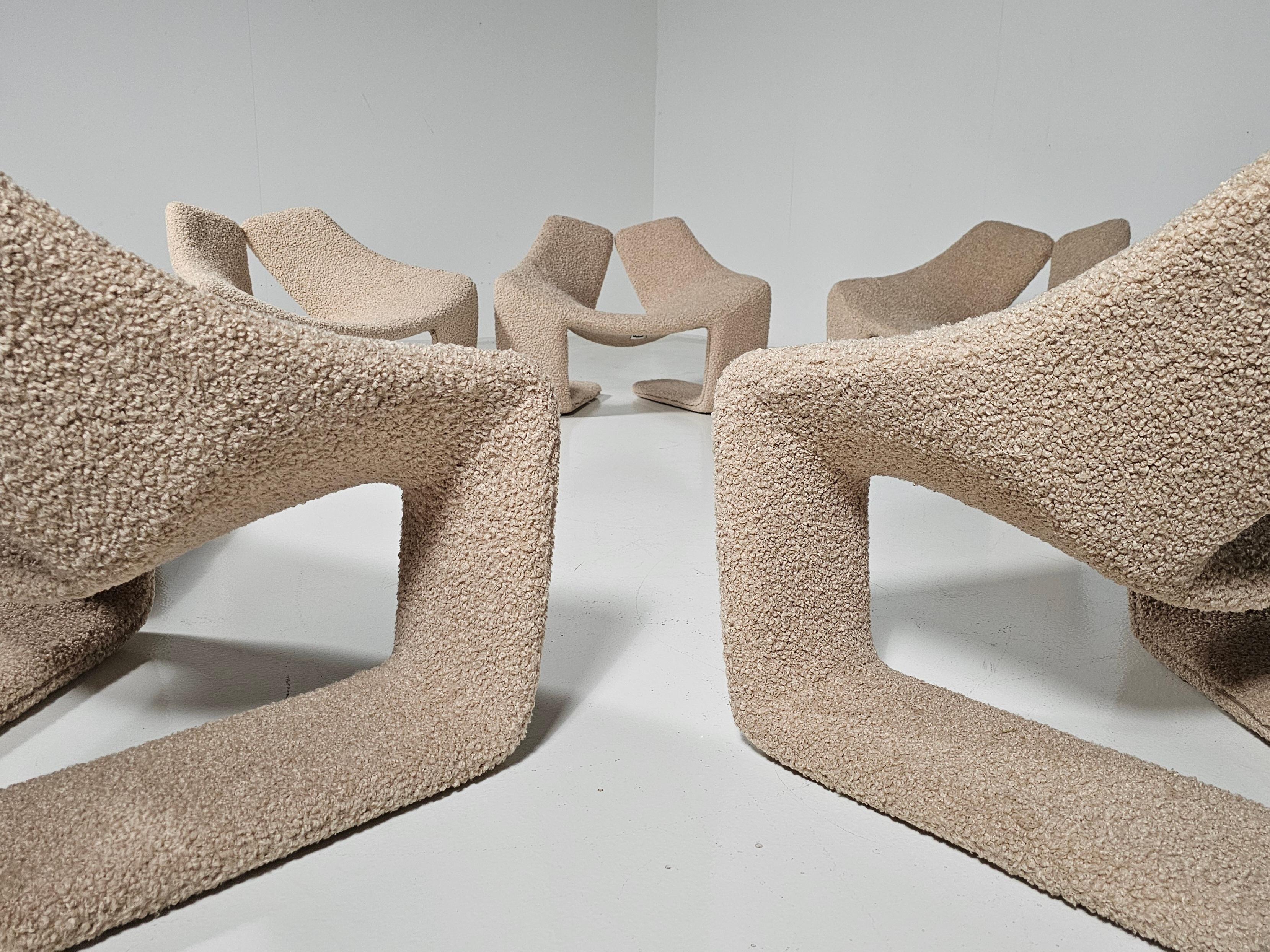 Fauteuil de salon Zen en tissuddy beige de Kwok Hoi Chan pour Steiner, 1970 Excellent état à amstelveen, NL