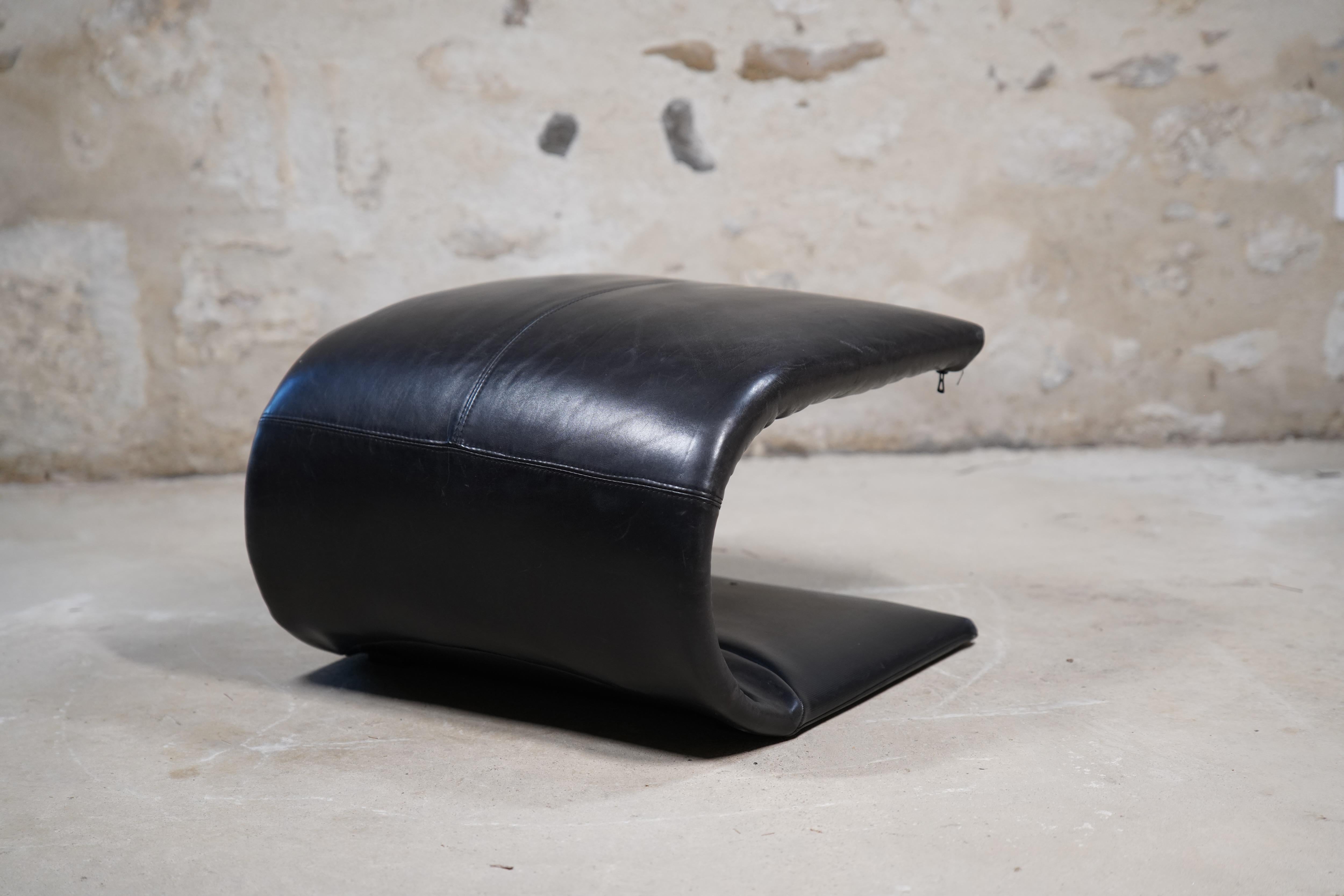 'Zen' Lounge Chair & Ottoman by Claude Brisson for Ligne Roset, France 1980s 5