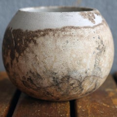 Zen Raku Pottery Vase - Obvara - Handmade Ceramic Home Decor Gift