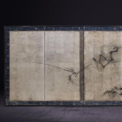Zen-style Silver-leafed Screen