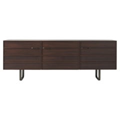 Zen Walnut Sideboard with Glass Shelves #1