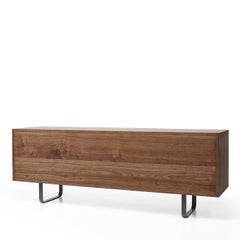 Zen Walnut Sideboard with Glass Shelves #2