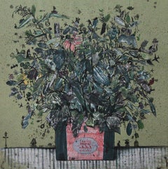 Put it in a Ghandour 555 Biscuit Box 2 - Painting, Mixed media on canvas