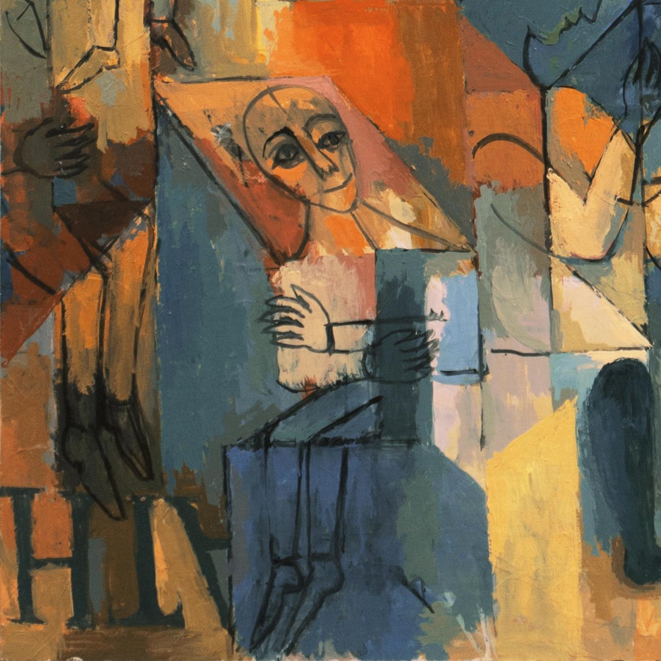 „Modernist Figural“, Kalifornien, New Mexico, Oakland Museum, SFAA, SFMA, GGIE (Moderne), Painting, von Zena Kavin