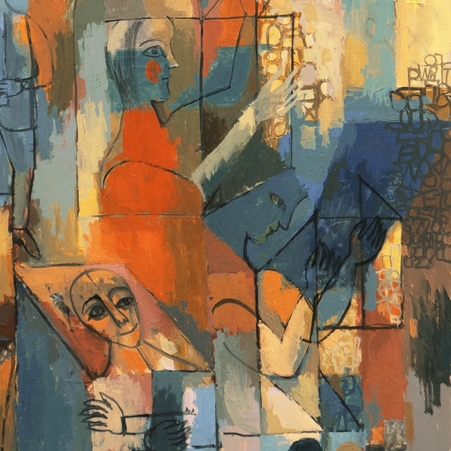 „Modernist Figural“, Kalifornien, New Mexico, Oakland Museum, SFAA, SFMA, GGIE (Braun), Abstract Painting, von Zena Kavin