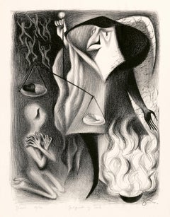 Vintage 'Judgment of Souls' — 1930s Surrealist Fantasy