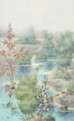 Contemporary Chinese Ink Painting-Landscape- Series Nature- The Lakeside