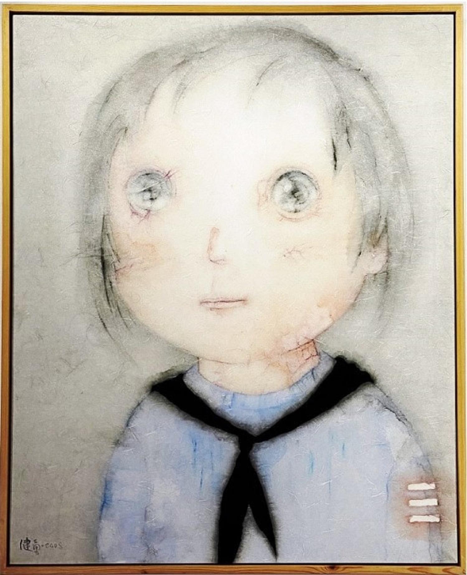 Zeng Jianyong                                                                                                L'en-tête n° 67
Encre et aquarelle sur papier fait main
35 ½ x 28 ¾ pouces (90 cm x 73 cm)
2007
