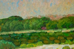 Huile impressionniste originale sur toile « By The Lake » (Au bord du lac) de ZengXu Zhao