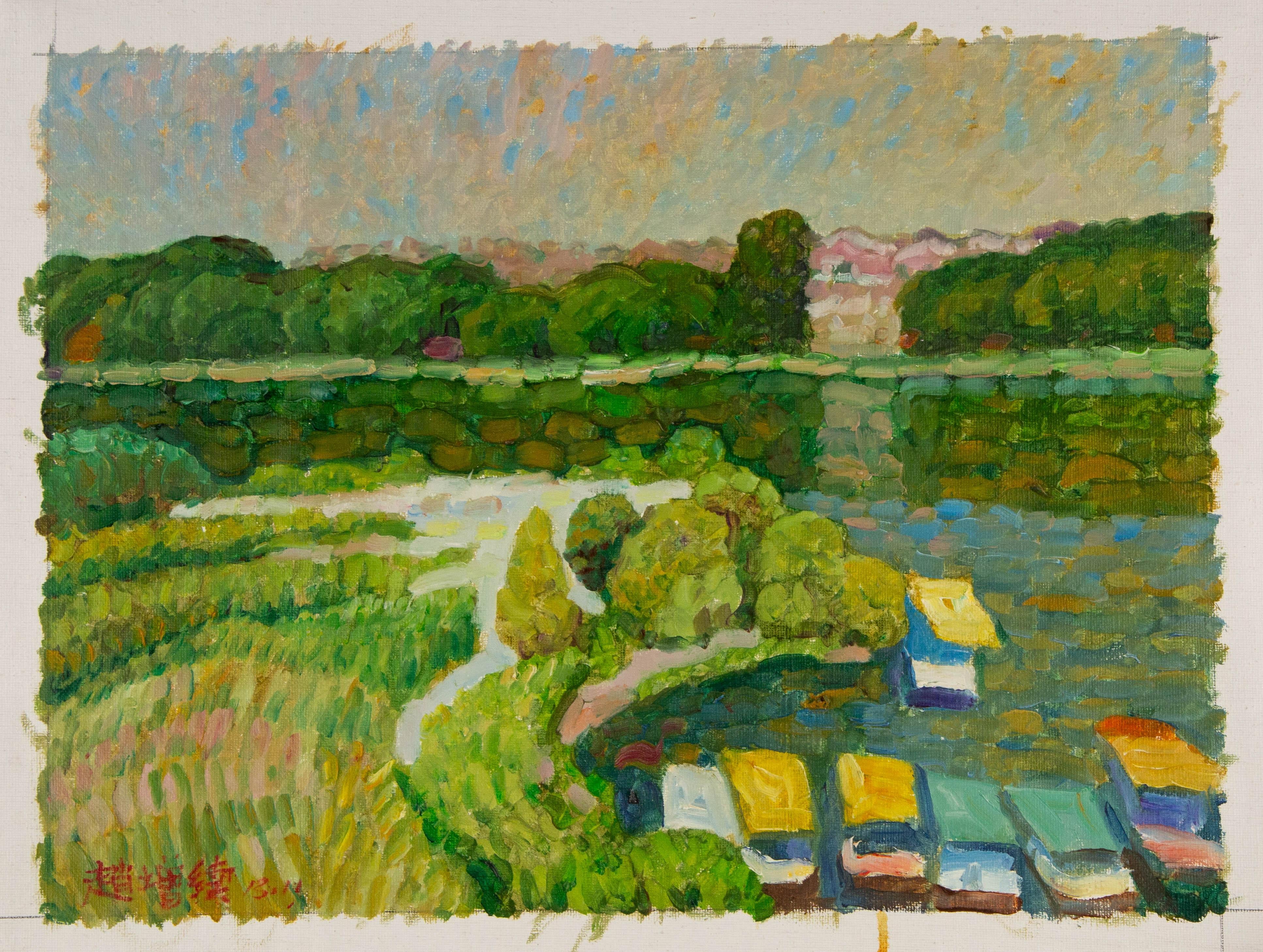 ZengXu Zhao Impressionist Original Oil On Canvas 