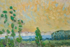 ZengXu Zhao Impressionist Original Oil On Canvas "Outside Scene"