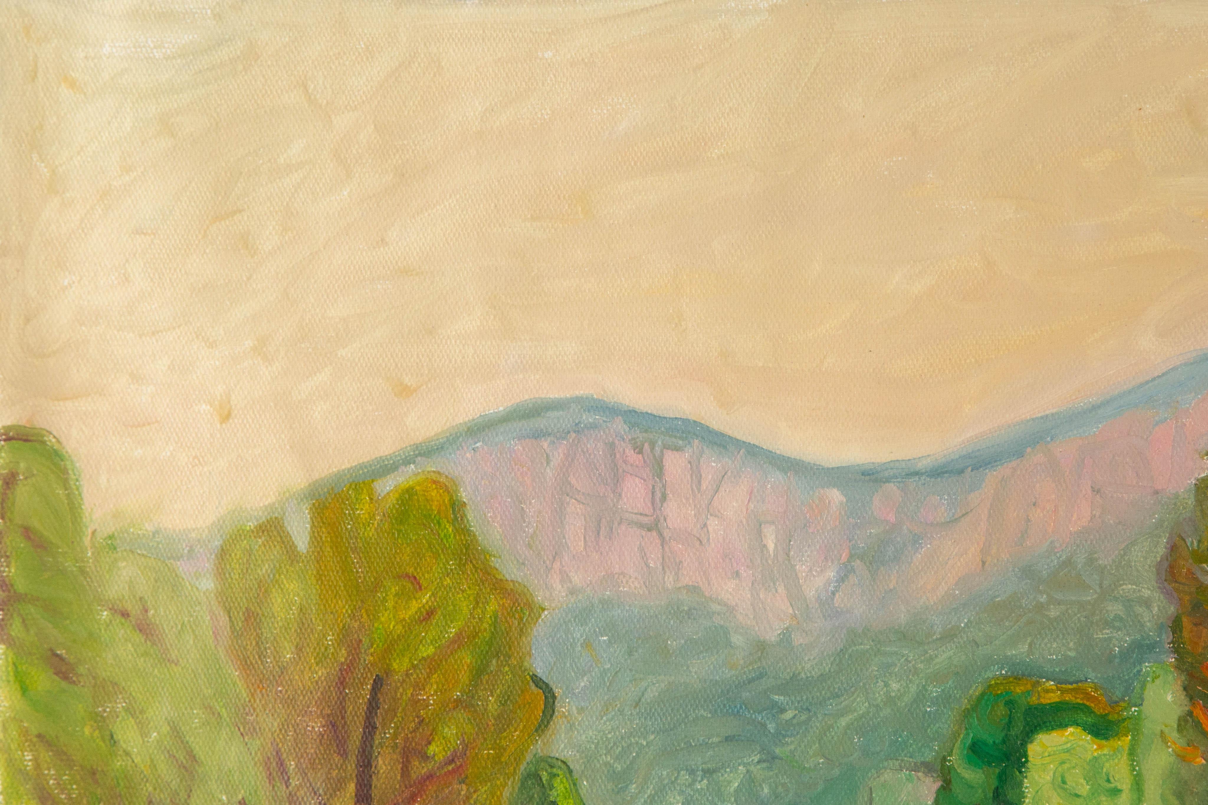 Zengxu Zhao Landscape Original Oil On Canvas 